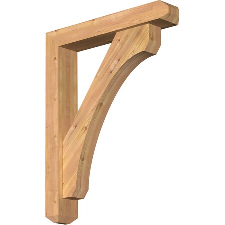 Ekena Millwork Legacy Craftsman Smooth Bracket w/ Offset Brace, Western Red Cedar, 5 1/2"W x 30"D x 38"H BKT0604X30X38LEC04SWR